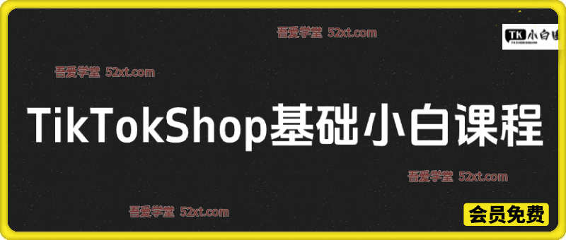 TikTokShop基础小白课程，TikTOk新手都要懂的课程