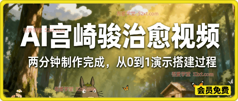 Coze工作流制作《宫崎骏治愈视频》，两分钟制作完成，从0到1演示搭建过程，实操教学