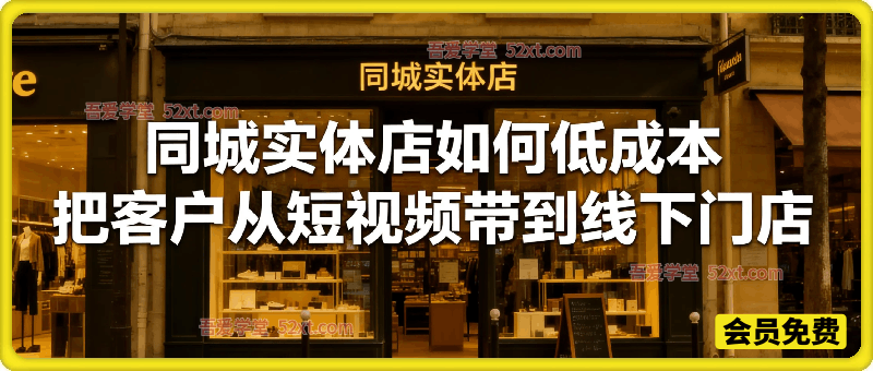 同城实体店，如何低成本把客户从短视频带到线下门店