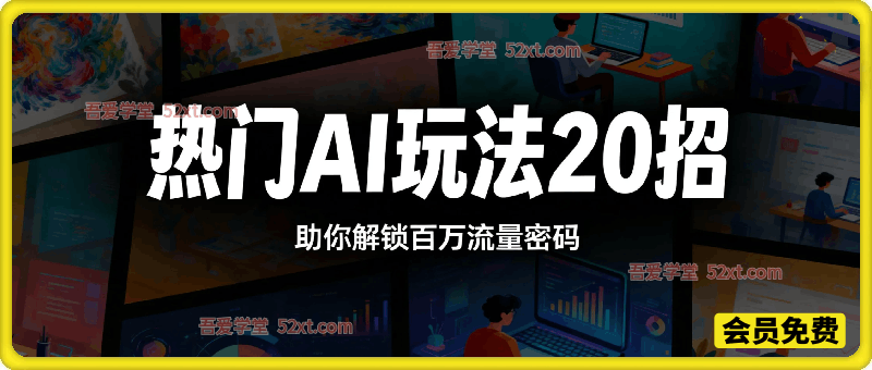 热门AI玩法20招，快速掌握热门AI玩法，轻松产出爆款视频，助你解锁百万流量密码