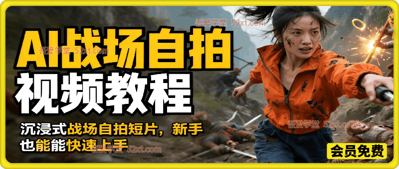 AI战场自拍视频教程，沉浸式战场自拍短片，新手也能快速上手