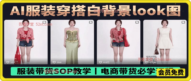 AI服装穿搭 白背景look图 SOP教程