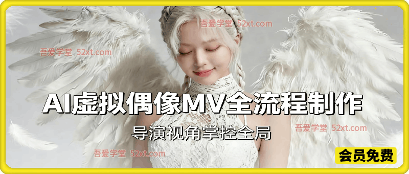 AI虚拟偶像MV全流程制作实战教学，从导演视角出发，系统讲解虚拟偶像MV从0到1的完整创作流程