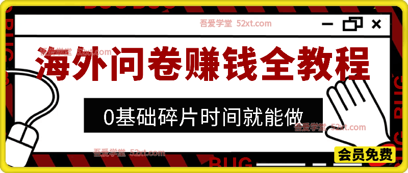 海外问卷賺钱全教程，0基础新手也能賺美刀，碎片时间就能做
