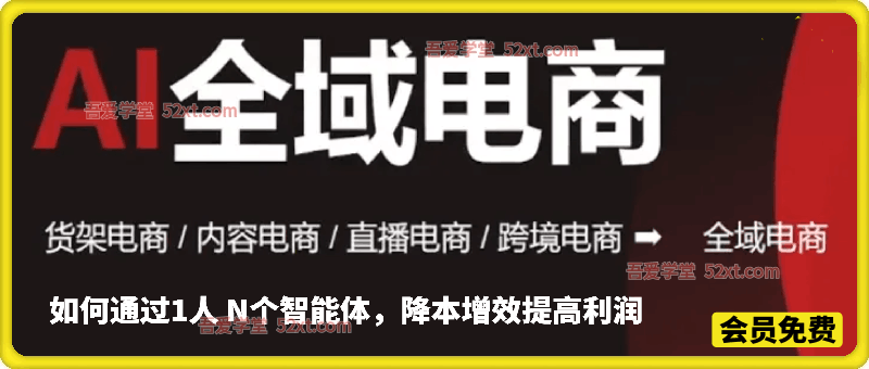 AI+全域电商，如何通过1人 N个智能体，降本增效提高利润