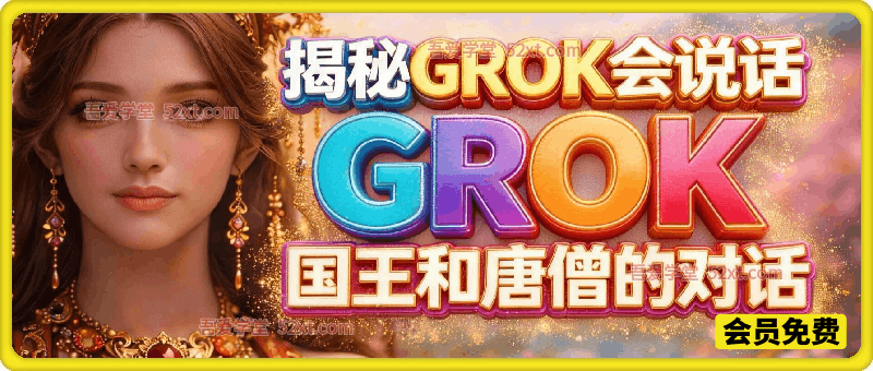 干货无保留！GROK 语音玩法 自制国王唐僧真人对话 MV