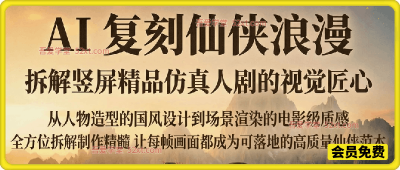 AIGC仿真人《合欢宗》短剧教学，用AIGC解锁缠绵爱恋的全新呈现方式，让跨时空故事创作零门槛、高品质，重构短剧生态