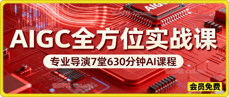 专业导演的AIGC全方位实战课，7堂630分钟AI课程带给你不一样的体验