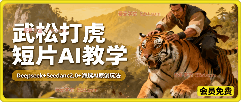 武松打虎短片AI教学，Deepseek+Seedance2.0+海螺AI原创玩法