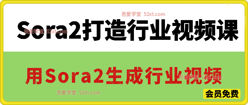 Sora2 打造行业视频课，用 Sora2 批量生成行业专属高清教学视频