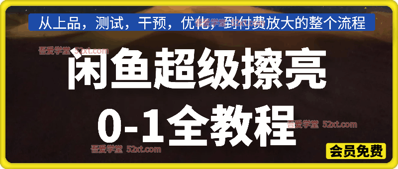 闲鱼超级擦亮科学0-1玩法