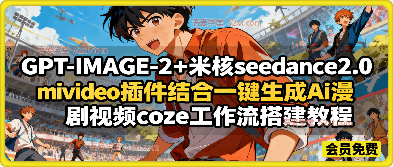 GPT-IMAGE-2+米核seedance2.0 mivideo插件结合一键生成Ai漫剧视频coze工作流搭建教程