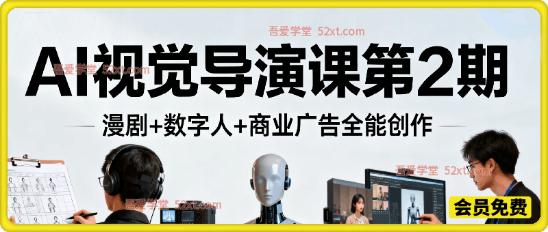 AI视觉导演课第2期，漫剧+数字人+商业广告全能创作，轻松打造爆款视觉作品
