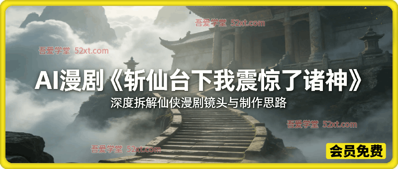 爆款AI漫剧《斩仙台下我震惊了诸神》深度解析课，逐段拆解仙侠漫剧镜头与制作思路，快速复刻爆款创作模式