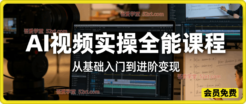 AI视频实操全能课程，从基础入门到进阶变现，一站式解锁AI核心能力