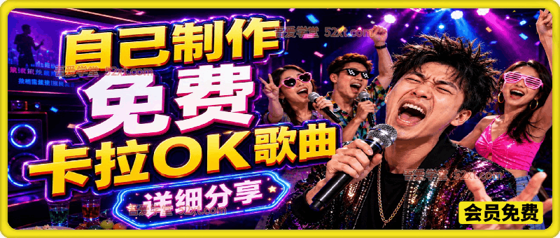 零基础AI制作免费卡拉OK视频教程，从歌曲生成、音轨分离到字幕制作、视频导出，手把手教学