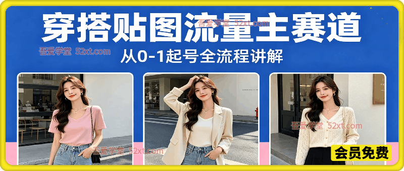 公众号流量主之穿搭贴图赛道，起号快+流量稳，从0-1全流程讲解！