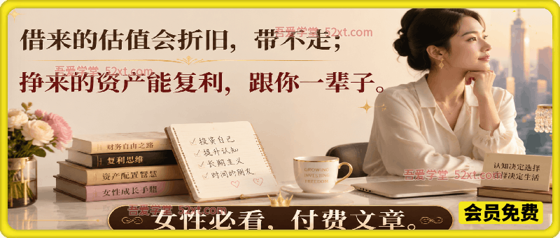 （女性必看）借来的估值会折旧，带不走；挣来的资产能复利，跟你一辈子