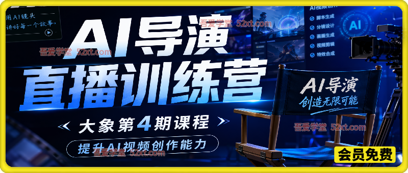 第4期AI导演直播训练营，一站式精进 AI 成片能力