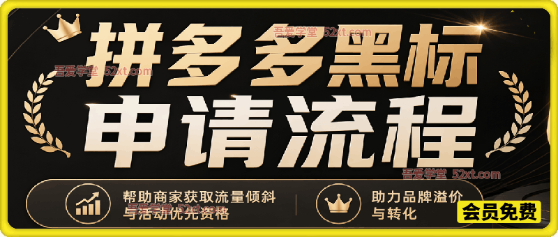 拼多多黑标申请流程，帮助商家获取流量倾斜与活动优先资格，助力品牌溢价与转化