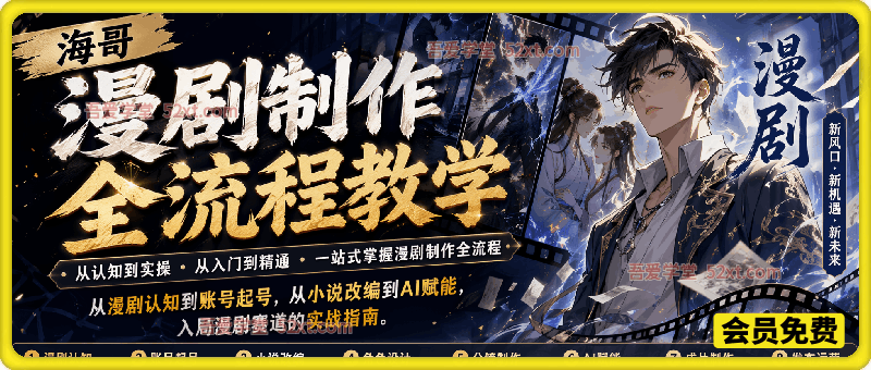 海哥漫剧制作全流程教学，入局漫剧赛道的实战指南