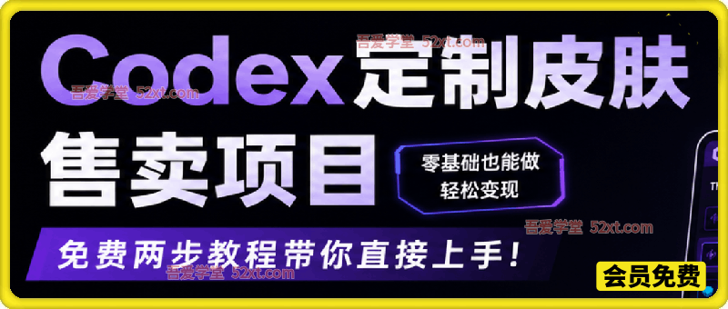 【项目拆解】Codex定制皮肤售卖项目，免费两步教程带你直接上手！