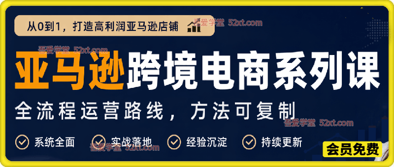 亚马逊跨境电商系列课，skyla主讲教学，覆盖全流程运营路线，方法可复制。