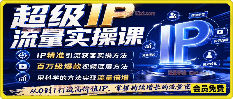 超级IP流量实操课（含提示词），IP精准引流获客实操方法，百万级爆款视频底层方法，用科学的方法实现流量倍增