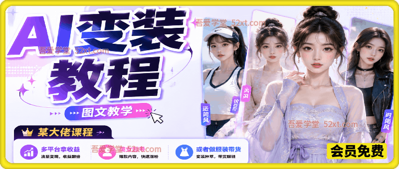 某大佬AI变装教程【图文教学】，多平台拿收益、美女起号、或者做服装带货
