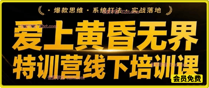 XX黄昏·7月底淘宝电商无界特训营线下课 3天录音加字幕+完整SOP+xmind思维导图