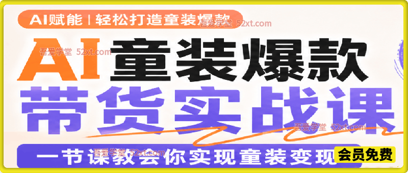 AI童装爆款带货实战课，一节课教会你实现童装变现