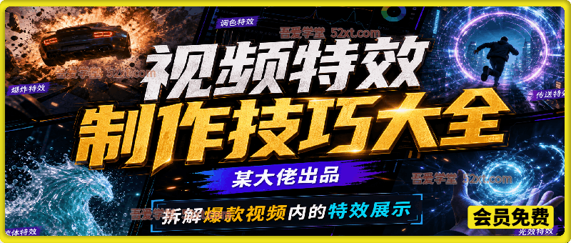 视频特效制作技巧大全，某大佬拆解爆款视频内的特效展示