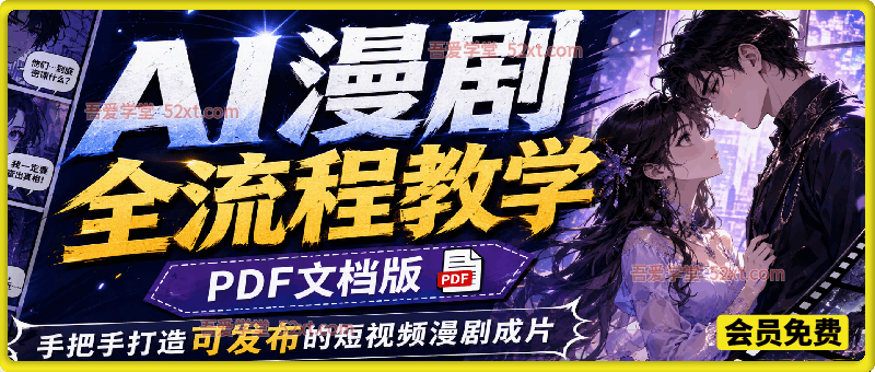 AI漫剧全流程教学【PDF文档版】，手把手打造可发布的短视频漫剧成片