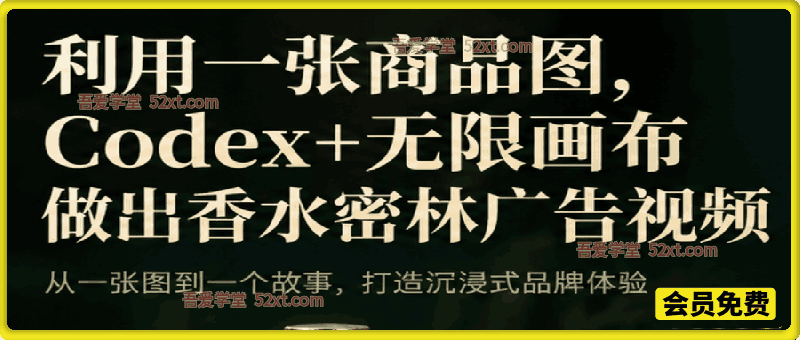 一张商品图，如何用Codex+无限画布做出香水密林广告视频