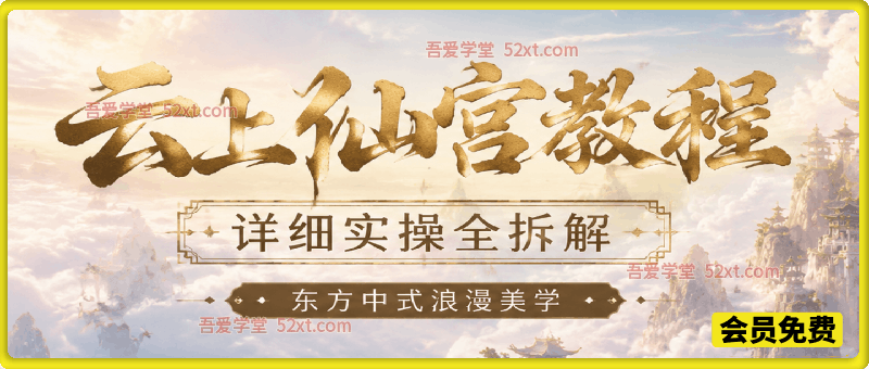 东方中式浪漫美学云上仙宫教程，详细实操全拆解