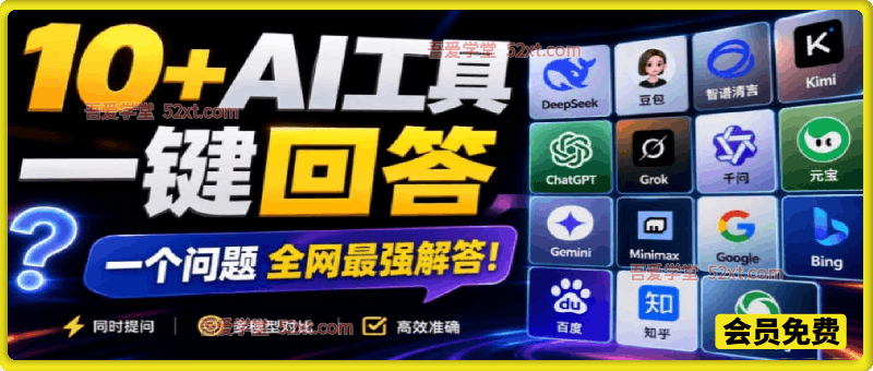 这款浏览器插件可以封神了！只需提出问题，一次性调用数10+AI引擎排队回答，效率提升10倍+全提问