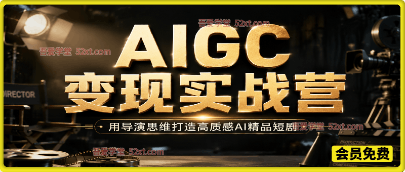 AIGC变现实战营，用导演思维打造高质感AI精品短剧