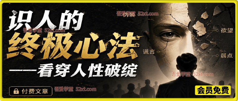 付费文：识人的终极心法——看穿人性破绽