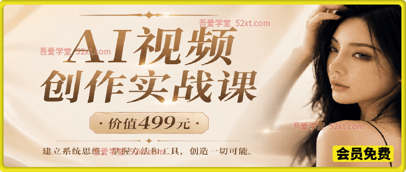 AI视频创作实战课（价值499元），：建立系统思维，掌握方法和工具，创造一切可能。
