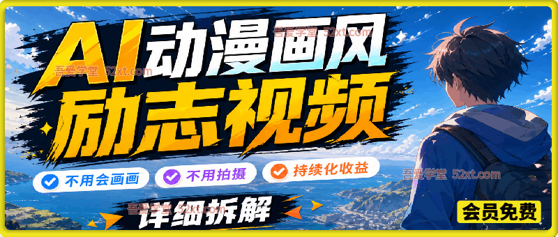 AI动漫画风励志视频做视频号分成计划，不用会画画、不用拍摄，持续化收益，详细拆解