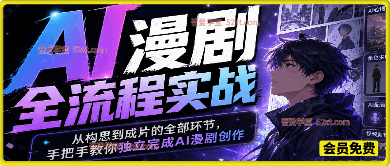 AI漫剧全流程实战，从构思到成片的全部环节，手把手教你独立完成AI漫剧创作