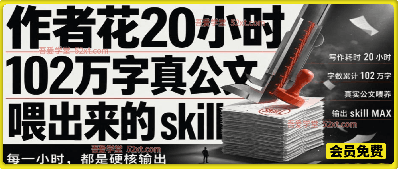 作者花20小时，102万字真公文喂出来的写作skill！体制内公文必备的公文排版Skill来了！