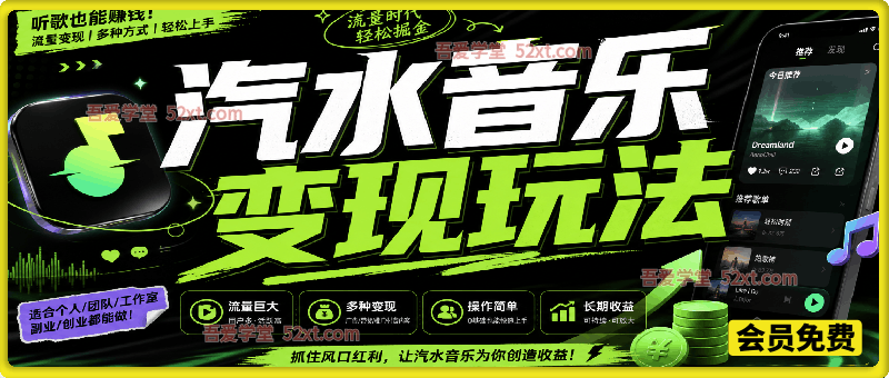 汽水音乐音乐人变现玩法｜发布原创音乐赚取收益，普通人可做的轻副业