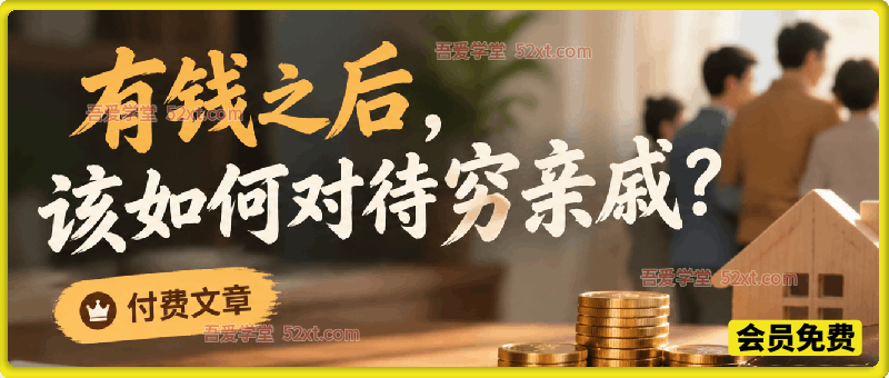 付费文章：有钱之后，该如何对待穷亲戚？