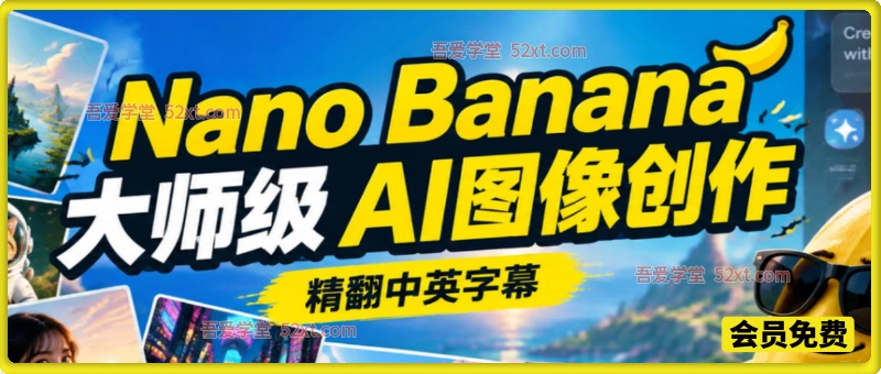 【无水印】Nano Banana大师级AI图像创作(完整课程)-精翻中英字幕