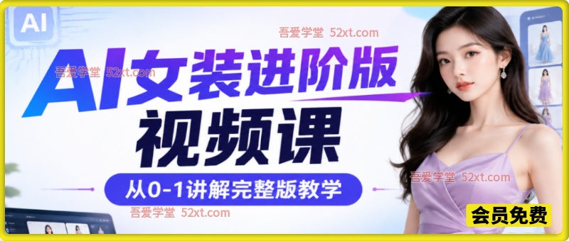 AI女装进阶版视频课，从0-1讲解完整版教学