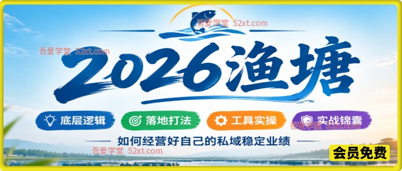 2026《渔塘》私域实战课，吃透底层逻辑，掌握落地打法，稳定私域业绩
