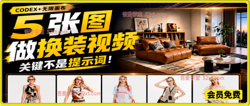 codex+无限画布，5张商品图做沙发换装视频，关键不是提示词！